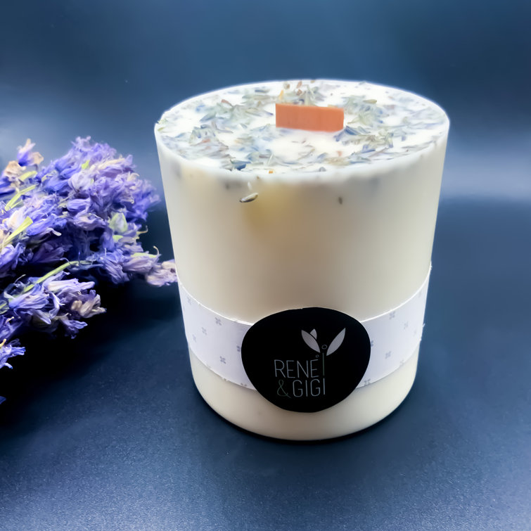 René et Gigi Fragrance Free Scented Pillar Candle Wayfair.co.uk